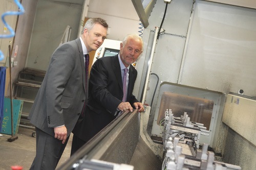 Stuart Judge, left, with John Pyatt in Crittall’s Witham factory