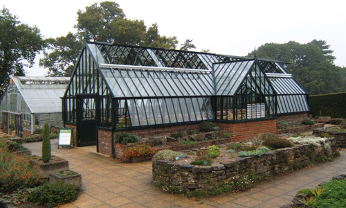 The Alpine House aluminium greenhouse at RHS Wisley manufactured by Alitex