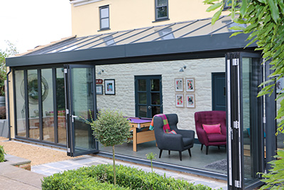 One installation in Wells, Somerset, by Mendip Conservatories captures just how versatile the Atlas Skyroom can be