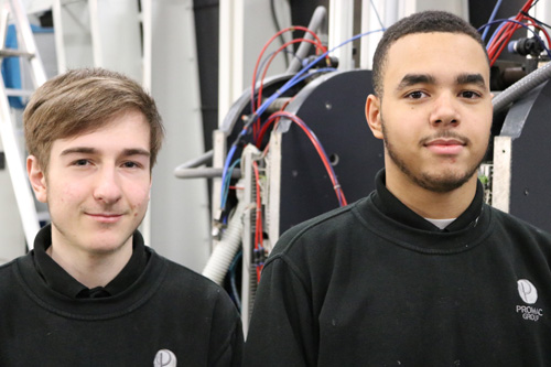 (L-R) William Gilsenan and Daniel Foster have joined Promac Group’s apprenticeship scheme
