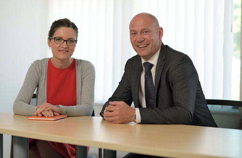 Agnieszka Wronska, branch and operations manager, and Geoff Davis, regional manager.