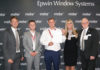 Left to right, Mark Austin (Epwin Window Systems), Alex Squibb (Clearview Glaziers), Robin Squibb (Clearview Glaziers), Katrina Earl (Epwin Window Systems), Paul Lindsay (Epwin Window Systems)
