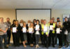 The seventeen members of staff at CMS Window Systems who have completed their SMHFA mental health first aider training.