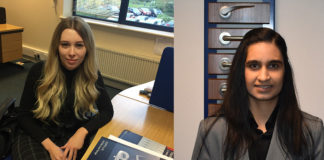 Left: Aimee Parry, business administration apprentice Right: Jessica Puri, Arrone graduate technical apprentice