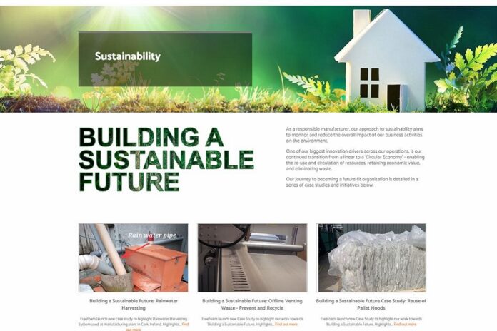 1. Sustainability website page Freefoam